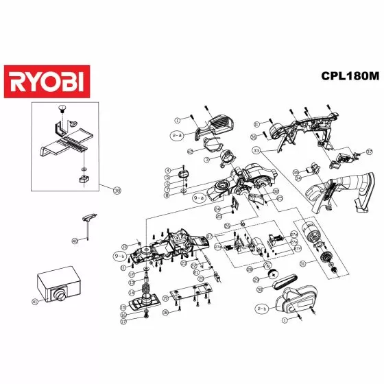 Ryobi CPL180M Spare Parts List Type: 5133001048